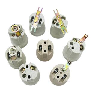 E27陶瓷灯头螺口E40灯座 耐高温E14全铜灯口吸顶灯改造包邮