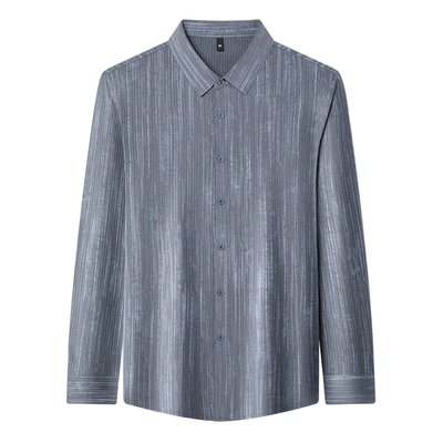 罗蒙春秋季新款长袖衬衫男士衬衣