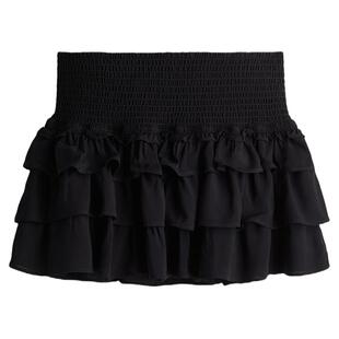 HM女装半身裙夏季波嬉风穿搭印花分层迷你半身裙1277381