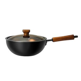 铁锅不粘锅家用精铁无涂层小炒锅一人食专用小锅炒菜煎锅平底锅