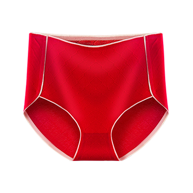 本命年红色内裤女士纯棉抗菌龙年结婚2025新款中高腰收腹三角短裤