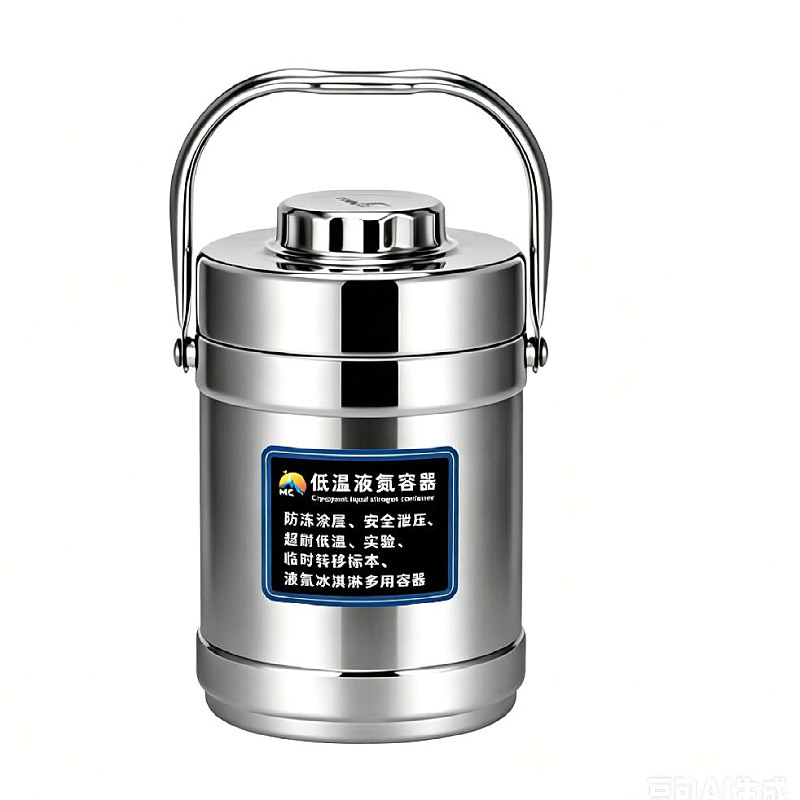 液氮罐保温盆N2冒烟分子冰淇淋操作提锅液氮壶低温小龙虾转移工具