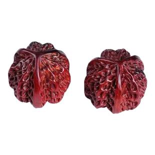 小叶紫檀盘玩核桃手把件雕刻健身球手球把玩保健球送礼文玩手转球