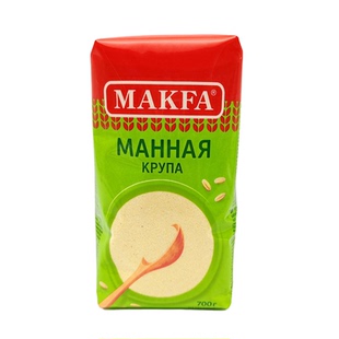 俄罗斯MAKFA马克发牌杜伦小麦颗粒粉700g/袋点心粥粗粮进口粗粒粉