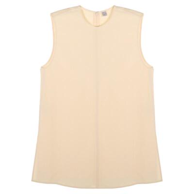 TOTEME 新款女士纯色杭条圆领无袖背心银泰百货精品 301574