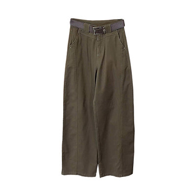 窄版阔腿工装裤女宽松直筒弯刀裤