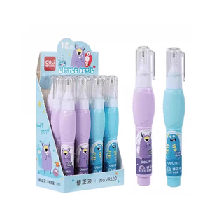 得力涂改液学生用大容量修正液速干改正液修改笔去除消除笔错字笔