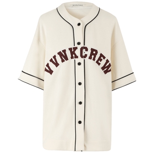 IIIVIVINIKO2023夏新品短袖棒球夹克女M322035363D