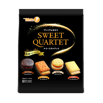 日本进口宝制果4味夹心曲奇饼干