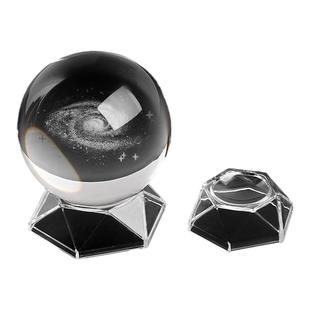 亚克力水晶球展示底座透明球体摆件玻璃小球架子展示架圆球置放托