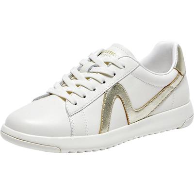 Bata休闲鞋女春季商场新款牛羊皮通勤百搭轻便板鞋ZPB43AM4