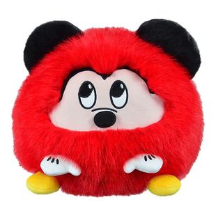 SUNDAY HOME 迪士尼炸毛米奇头抱枕可爱毛绒女生新年创意生日礼物