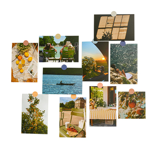 法式悠闲夏日卡片墙贴租房改造网红打卡墙面装饰贴画ins卧室布置