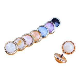 小香风金属衬衫扣树脂流光彩色白色黑色小扣子纽扣圆钮扣女士衣衫