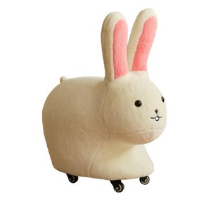 儿童凳卡通动物凳带轮子大耳朵兔柔软定型棉小凳子创意家用换鞋凳