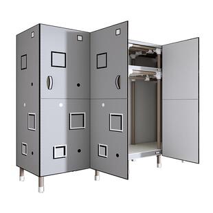 衣柜简易结实耐用布衣柜全钢架加粗加厚出租房用卧室家用组装收纳