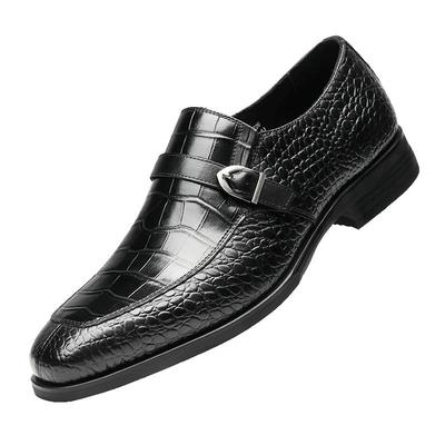 皮鞋男士商务正装真皮尖头棕色高级奢侈品皮鞋男结婚新郎鞋23726