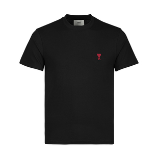 【自营】AMI时尚潮牌刺绣爱心夏季纯棉半袖上衣全棉短袖T恤潮