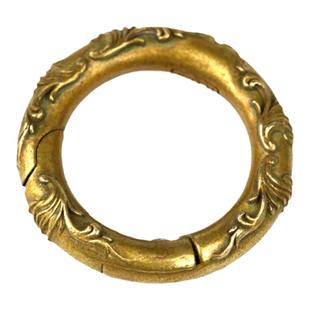 杂良社原创新款黄铜唐草纹钥匙圈环家车钥匙扣DIY铜环财布链包邮