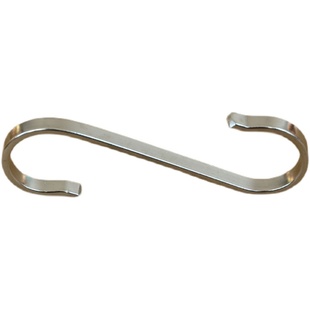 带卡口304不锈钢S钩厨房卡扣扁钩多功能浴室防滑防锈圆管挂钩服装