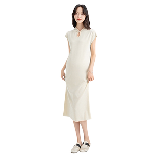 孕之优品孕妇连衣裙2026新款夏季轻奢高级感新中式国风旗袍孕妇装