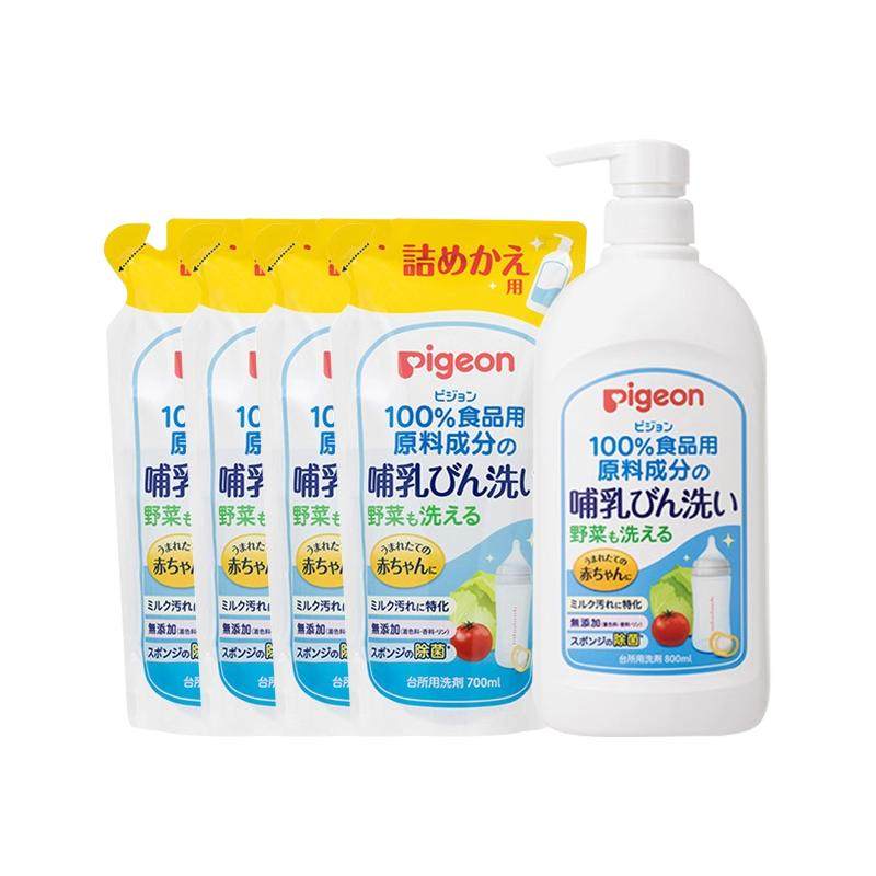 【百亿补贴】贝亲奶瓶清洗剂婴儿专用果蔬奶瓶清洁液套组3.6L进口