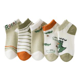 男童袜子棉袜薄款夏天短筒网眼透气小孩宝宝春秋儿童春季可爱卡通