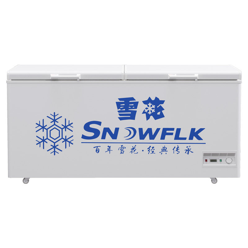 雪花一级能效冰柜商用卧式冷冻冷藏柜冰柜大容量双温冷冻柜冰箱