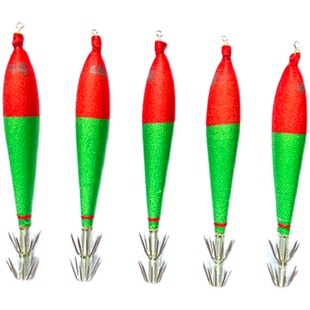 日本Yamashita布卷火箭鱿钩木虾夜光鱿鱼钩吹筒长筒透抽钩4号进口