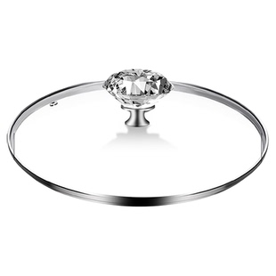 家用透明可视化盖耐高温煲煎奶砂蒸炒锅盖16-34CM水晶钢化玻璃盖