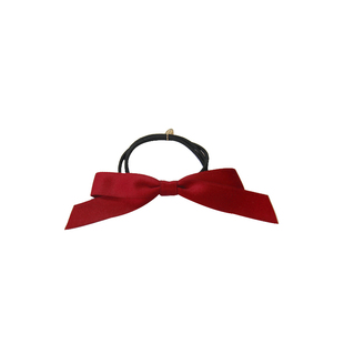 124林小宅同款 甜美可爱酒红色蝴蝶结头绳发圈百搭蝴蝶结发饰头饰
