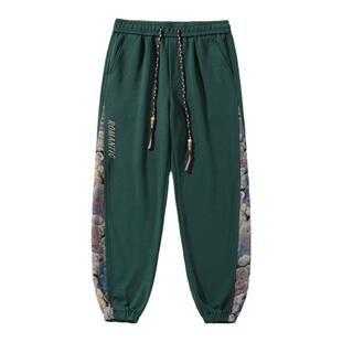 NASA新款国潮裤子男生春秋季宽松潮流工装裤男士运动休闲长裤束脚