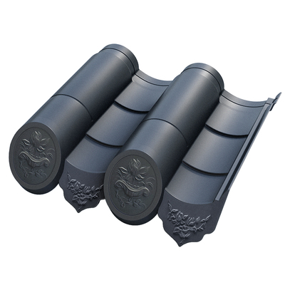 玻璃钢仿古瓦筒瓦高分子彩陶瓦片儿徽派庭院树脂瓦农村一体屋顶瓦