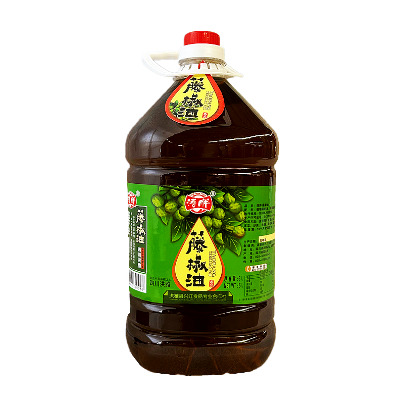 涛胖藤椒油5L正宗四川洪雅特产特麻鲜花椒油餐饮商用桶装拌菜麻油