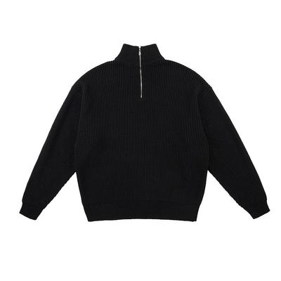 咆哮野兽黑色保暖针织毛衣