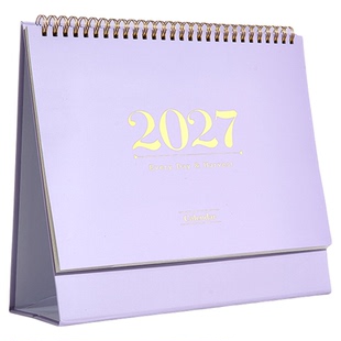 三年二班简约日历2027新款学生备忘录中高考倒计时计划本月历年历全年创意办公室桌面摆件2026年小台历定制