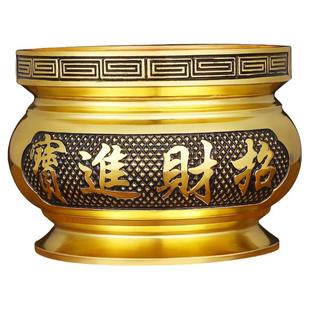 纯黄铜合金香炉家用室内上香火烧香的供奉财神爷专用礼佛摆件香薰