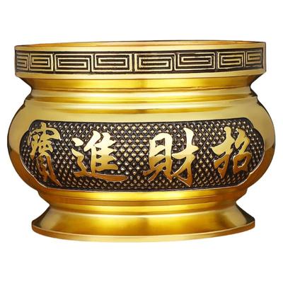 纯黄铜合金香炉家用室内上香