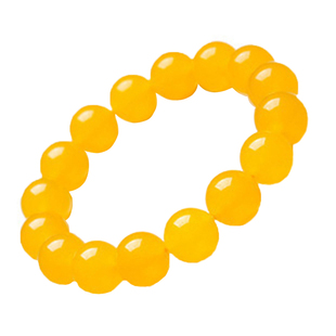 玉石串珠水晶黄玉髓手链 手串单圈招财简约男士似蜜蜡饰品礼物女