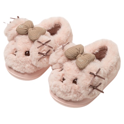 2025冬季可爱儿童包跟棉拖鞋软底