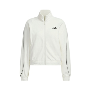 adidas阿迪达斯秋新款女针织垂坠挺阔运动休闲宽松夹克外套KC0017