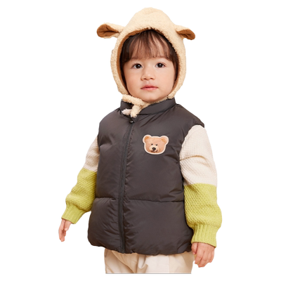 巴拉巴拉婴儿羽绒马甲宝宝坎肩冬