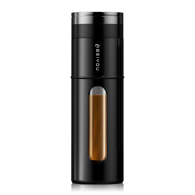 一键开盖玻璃杯双层大容量