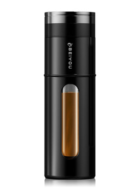 一键开盖玻璃杯双层大容量