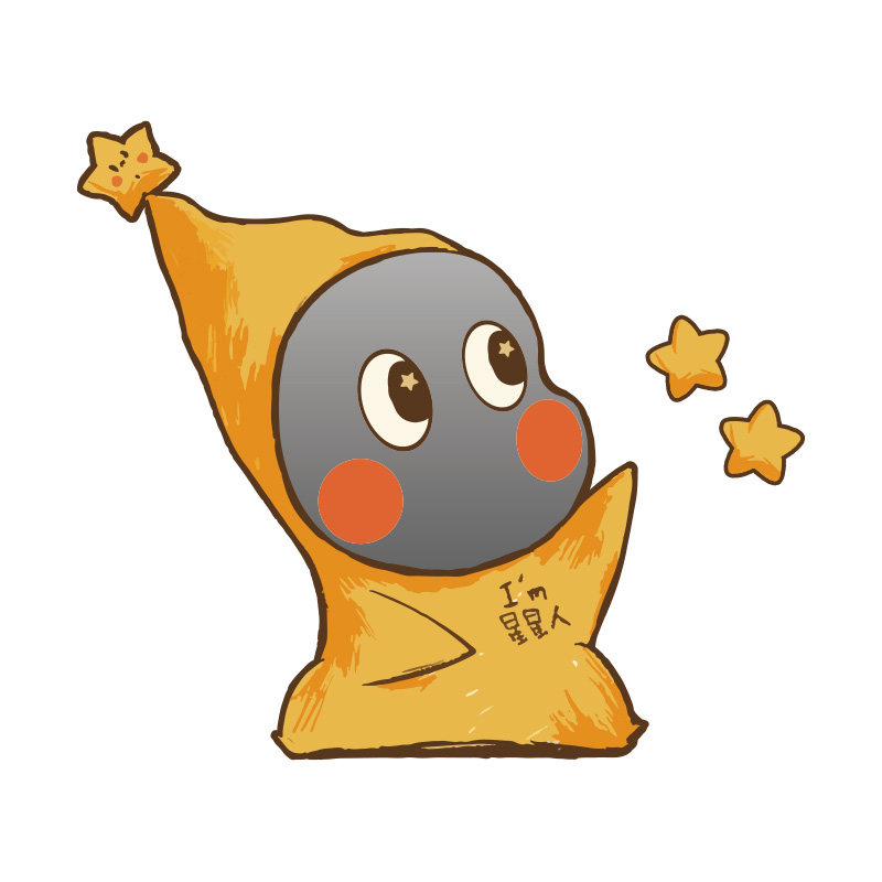 星星人网红打卡防水镜墙贴