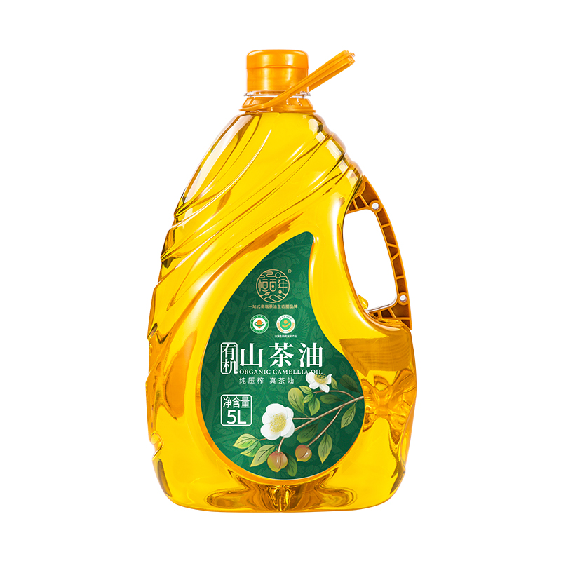 恒百年有機(jī)山茶油食用油純正油茶籽油野茶樹油物理壓榨一級(jí)5L