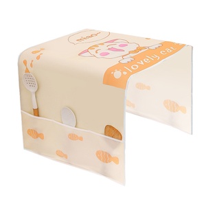 冰箱防尘罩家用单双开门冰箱通用顶盖布防水防潮带侧挂收纳袋盖巾