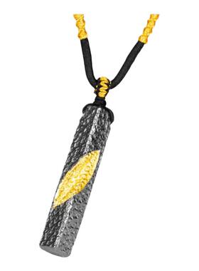 情侣黄金足银错金吊坠手工