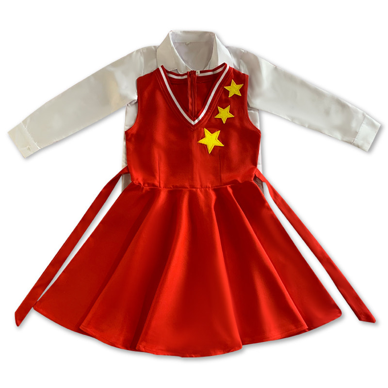 六一儿童表演服小学红领巾纱裙演出服庆典诗诵大合唱红歌比赛服装