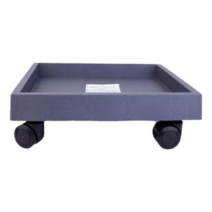 满园红移动花盆托盘方形底座万向轮钢化树脂塑料接水盘加厚包邮